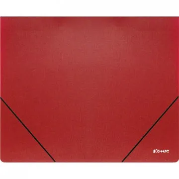 Папка на резинках Комус Шелк красная