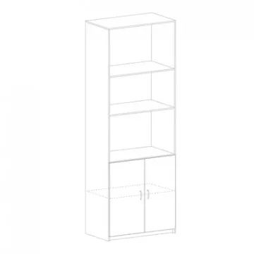 Шкаф SP Бюджет   полузакр 2552 (651,879) дуб ш.св/серый 1810(430/030)