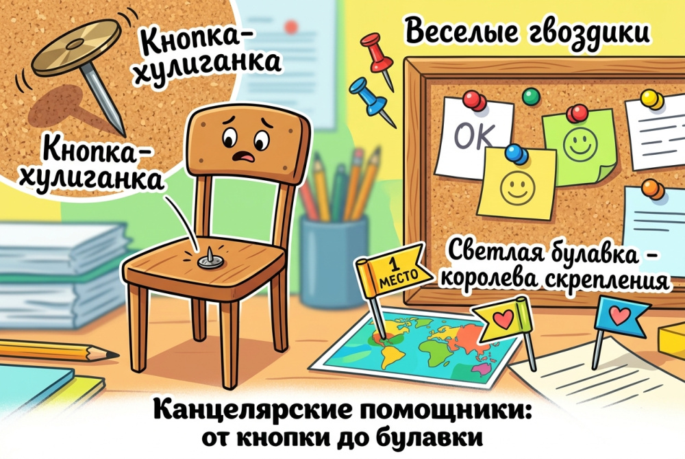 Острая приправа офисной кухни: кнопки, гвоздики, булавки