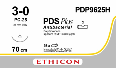 Шовный материал Ethicon PDS Plus 36 шт/уп PDP9625H