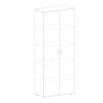 Шкаф SL Imago   закрытый СТ-1.9 белый (крем) (СТ-1,Д-1Пр,Д-1Л)