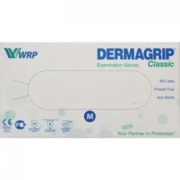 Перчатки латекс н/c,н/о, текст,2хлор Dermagrip Cls (M) 50п/уп