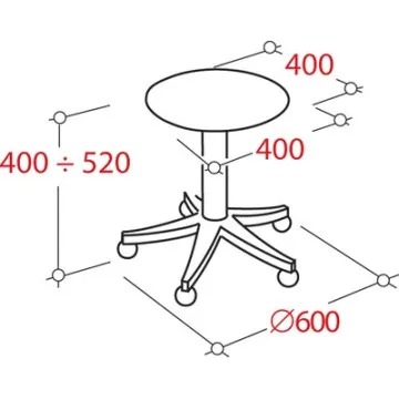 Табурет лабораторный UN_Solo gtsN . к/з черный (v4)