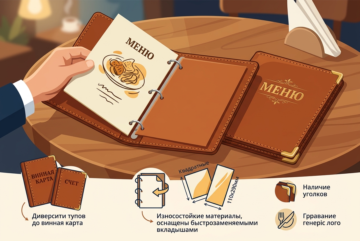 Папки для кафе и ресторанов
