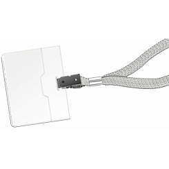 Бейдж DURABLE D8139 (60х90мм, горизонтальный, синий ремешок, 10шт/упак)