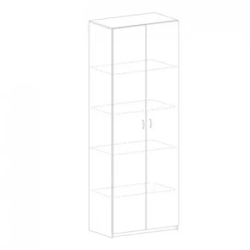 Шкаф SP Бюджет   закр. 2554 (651,880) дуб ш.св./серый 1810(430/030)