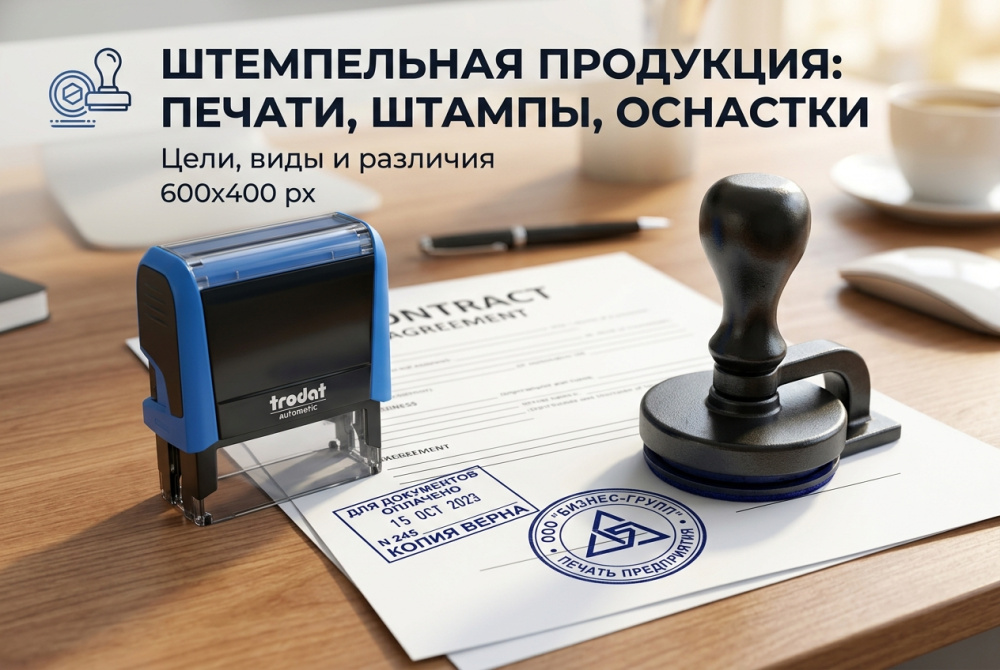 Штемпельный арсенал: печати, штампы, оснастка