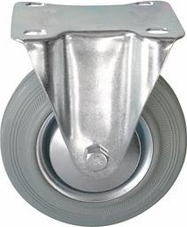 Колесо промышленное FC 63f 160 мм (площадка, непов., серая рез, роликоподш)