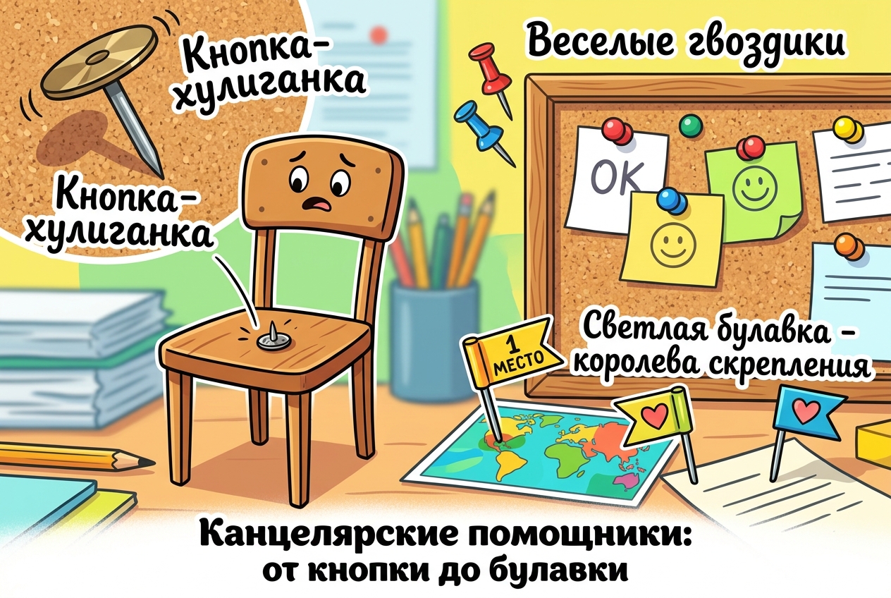 Острая приправа офисной кухни: кнопки, гвоздики, булавки