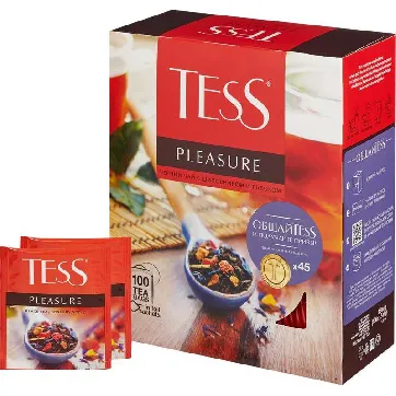 Чай черный TESS Плэжа с шиповником и яблоком 100 пак/уп,730056