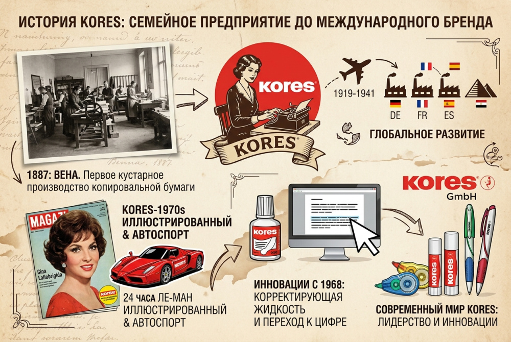 Kores – история знаменитого бренда офисных и канцелярских принадлежностей