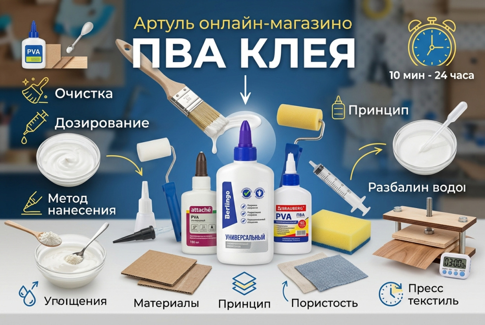 Правила пользования канцелярским клеем ПВА