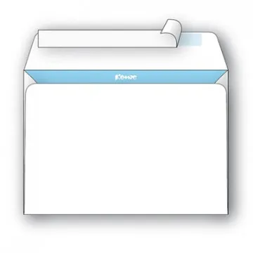 Конверт белый С5 стрип 162х229 80г КОМУС 100 шт/уп, 12 уп/кор