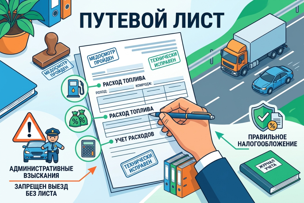 Учет путевых листов на предприятии
