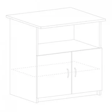 Тумба SP Бюджет д/оргтехники 2558 (402658) дуб ш.св. (430)