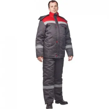 Костюм рабочий зимний муж з31-КПК сер/красн (р.60-62) 182-188 (Арсенал-СП)