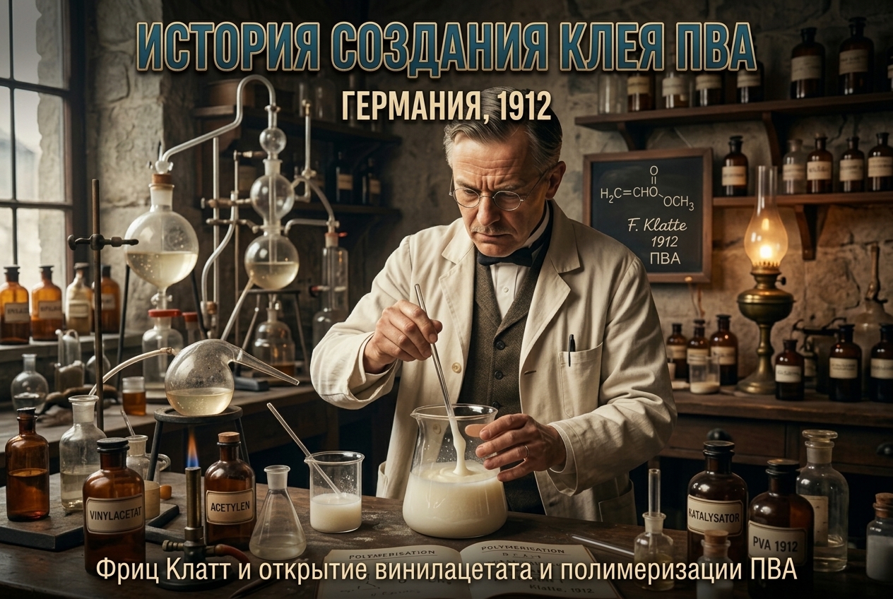 Канцелярский клей ПВА: история и современность