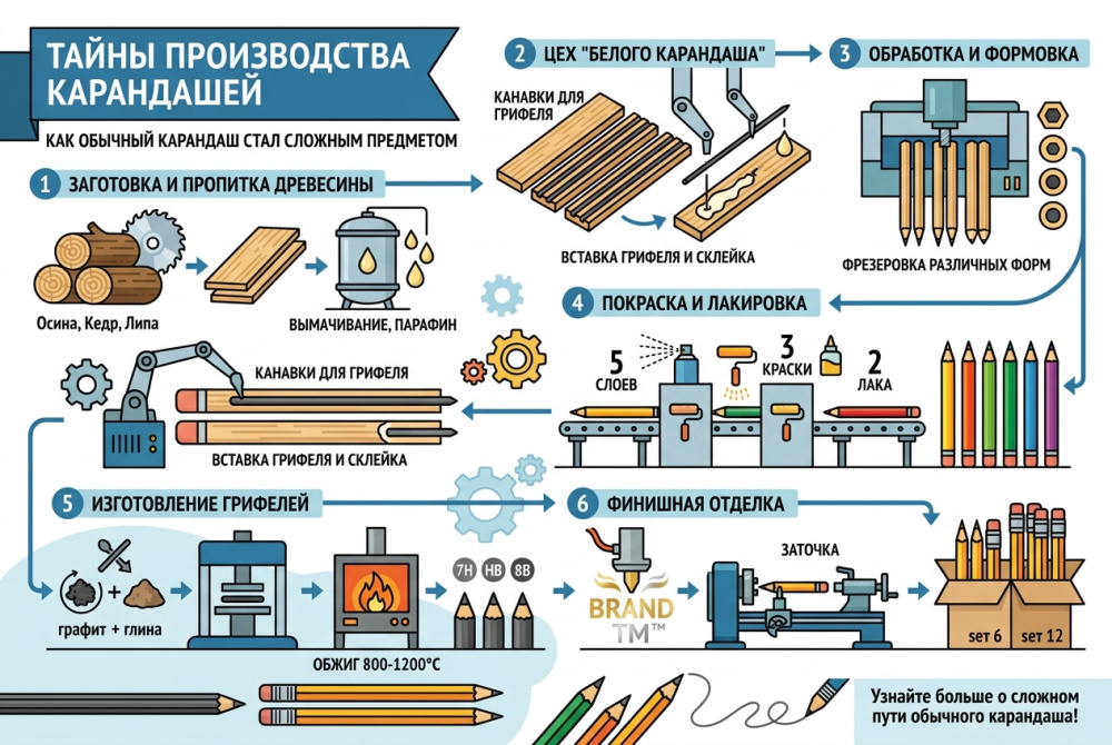 Как делают карандаши