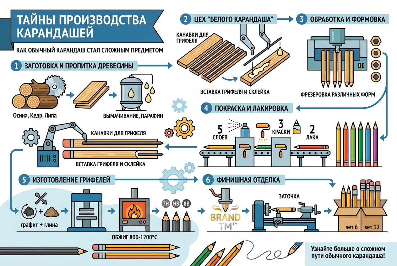 Как делают карандаши