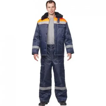 Куртка рабочая зимняя муж з32-КУ син/оранж оксф 44-46/170-176