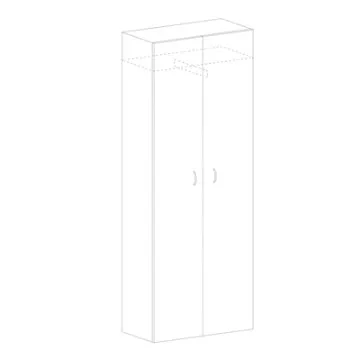 Шкаф MON_Канц для одежды офисный ШК40.16 венге