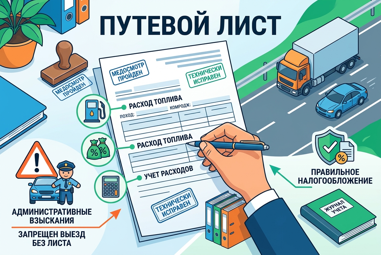 Учет путевых листов на предприятии