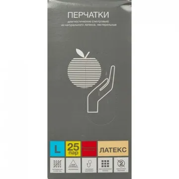 Перчатки мед.смотров. латекс., нест.,н/o, High Risk,Benovy(L) 25 пар/уп
