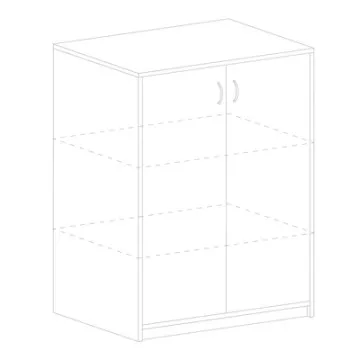 Шкаф SL Imago   средний закр. СТ-2.3 белый (крем) (СТ-2,Д-2Пр,Д-2Л)