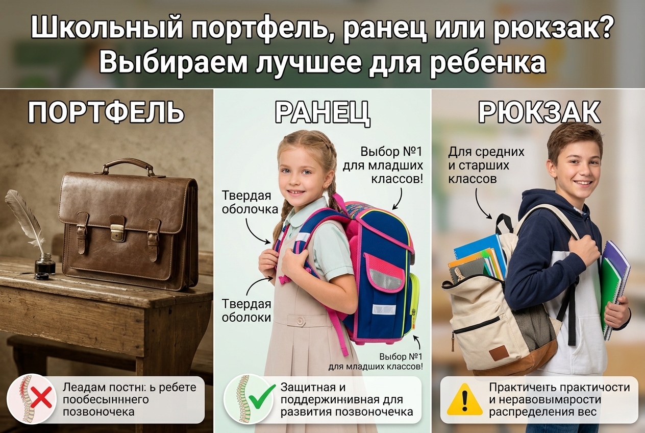 Разновидности школьных сумок