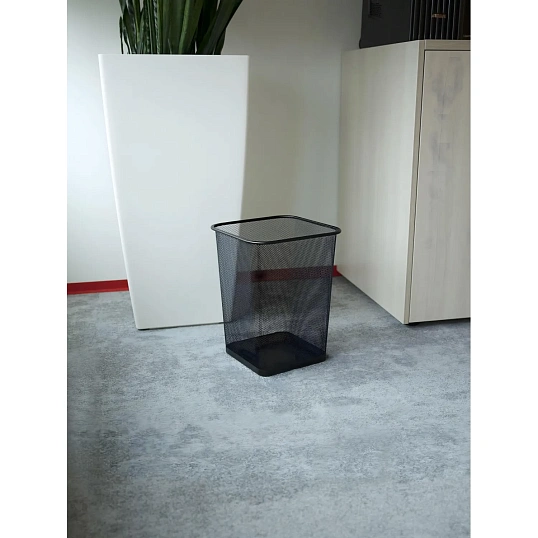 Корзина для мусора Luscan 17 л металл черная