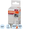 Лампа светодиодная OSRAM LVCLP75 10SW/830 230V E27 FS1(579897)