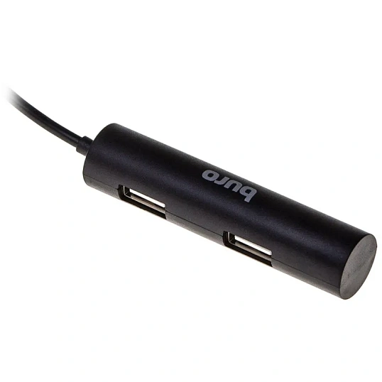 Разветвитель USB 2.0 Buro BU-HUB4-0.5R-U2.0 4порт. черный