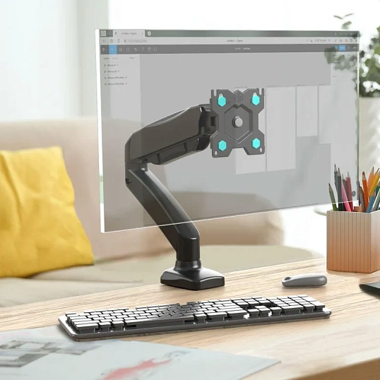 Кронштейн Onkron G80, монит 13-32, газлифт, настольный, чер