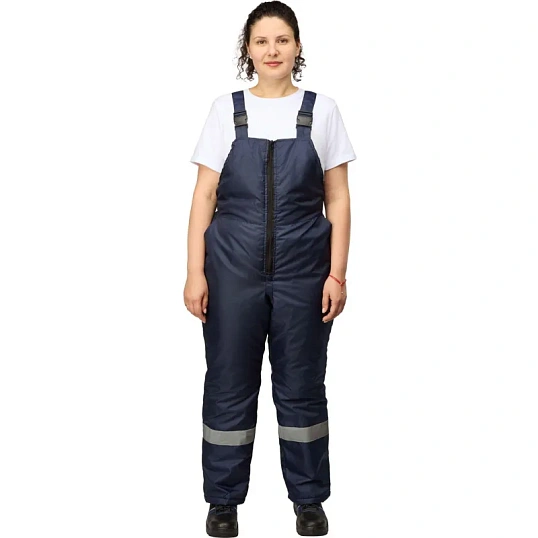 Полукомбинезон рабочий зимний женский з46-ПК синий (р.52-54) 158-164