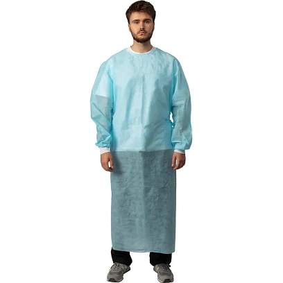 Халат хирург. н/с рук.манжета дл.140 см пл 42 р.56-58 1шт./уп.  Гекса