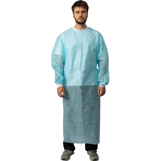 Халат хирург. н/с рук.манжета дл.140 см пл 42 р.56-58 1шт./уп.  Гекса