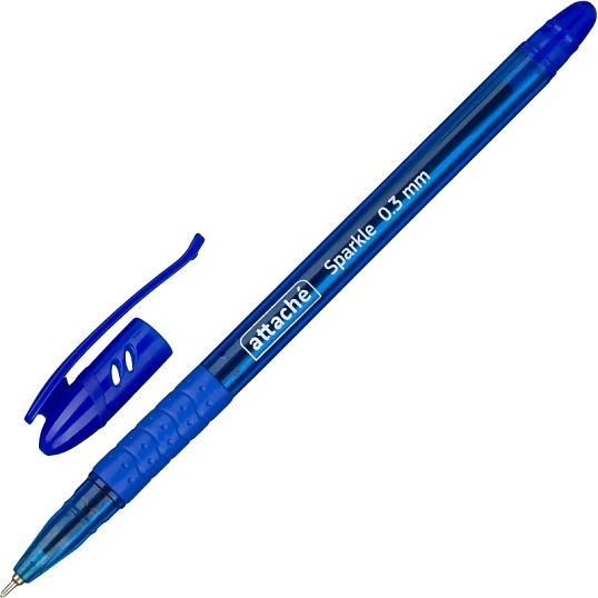 Ручка шариковая неавтомат. Attache Sparkle 0,3мм,син,масл,манж