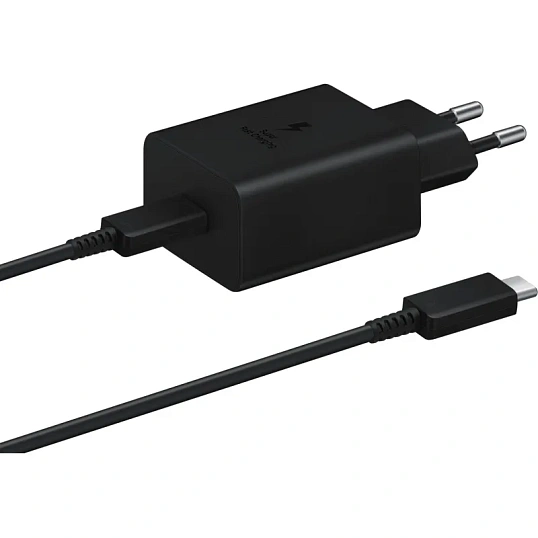 Зарядное устройство сетевое, 45Вт, USB-C+каб, Samsung EP-T4510XBEG(RU/WW)