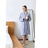 Халат  Махровый  ROESIA Шалевый Женский серый, L-XL, 300гр/м2