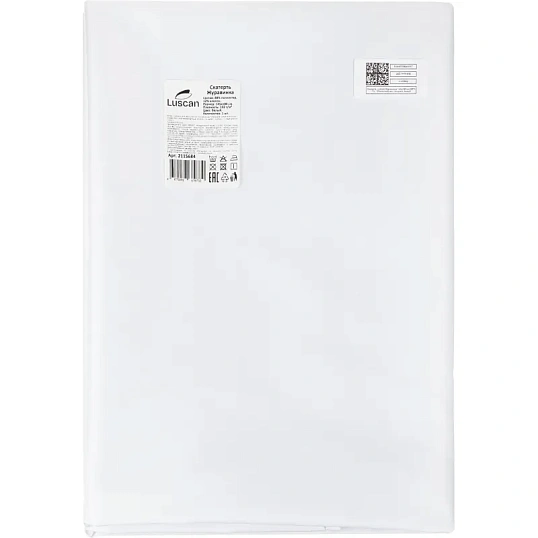 Скатерть Luscan Журавинка 145х180см (88%ПЭ, 12%хлопок) рис. гладкий, белый