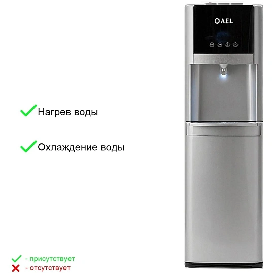 Кулер для воды AEL LC-AEL-809a silver напольн., компр., нижняя загрузка
