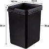 Ведро мусорное пластиковое  11л. с ручкой, черное