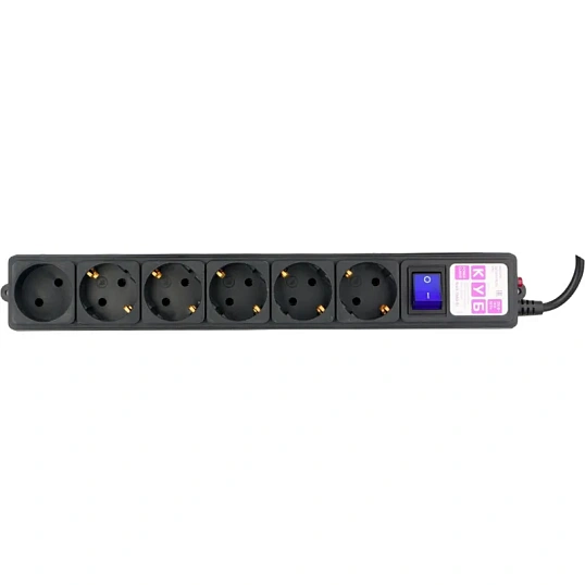 Сетевой фильтр Power Cube 6р/5м, 16А/3.5кВт, 3x1,0, черн(SPG6-B5M)
