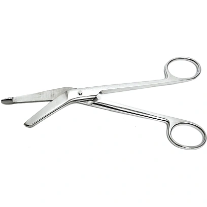 Ножницы для разрезания повязок с пуговкой, гориз/изогн, 180 мм, JO-21-122