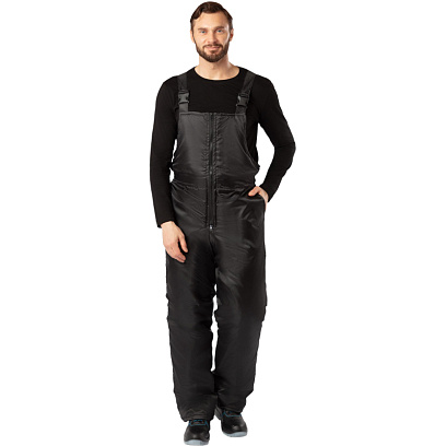 Полукомбинезон рабочий зимний утепленный муж з38-ПК черн (р.52-54) 182-188