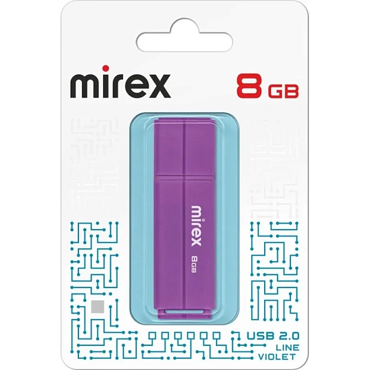 Флеш-память Mirex USB LINE VIOLET 8Gb (13600-FMULVT08 )