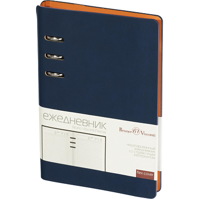 Ежедневник недатированный А5-,132х190мм,120л, FIRENZE темно-синий 3-511/01