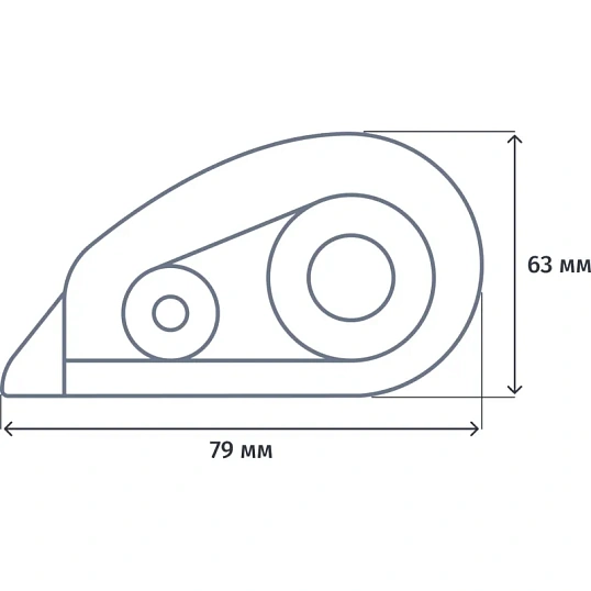 Клей-роллер ленточный Attache 8мм х 8м синий прозрачный корпус TG-G542