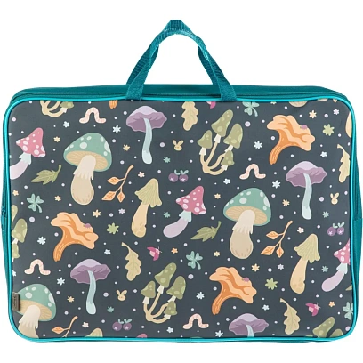 Папка для труда  Комус Класс Грибы А3 на молн,ткань,475х345х75,ПМД3-20-4