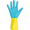 Перчатки хозяйственные Gloves Lux BICOLOR сине-желтые р.S
